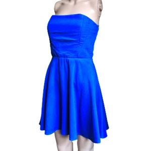Naven Strapless Blue Aline be Dress Size 2